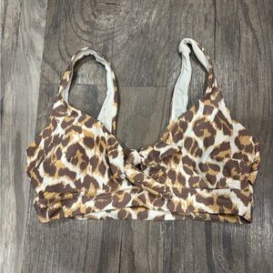 NWOT aerie leopard print bikini top